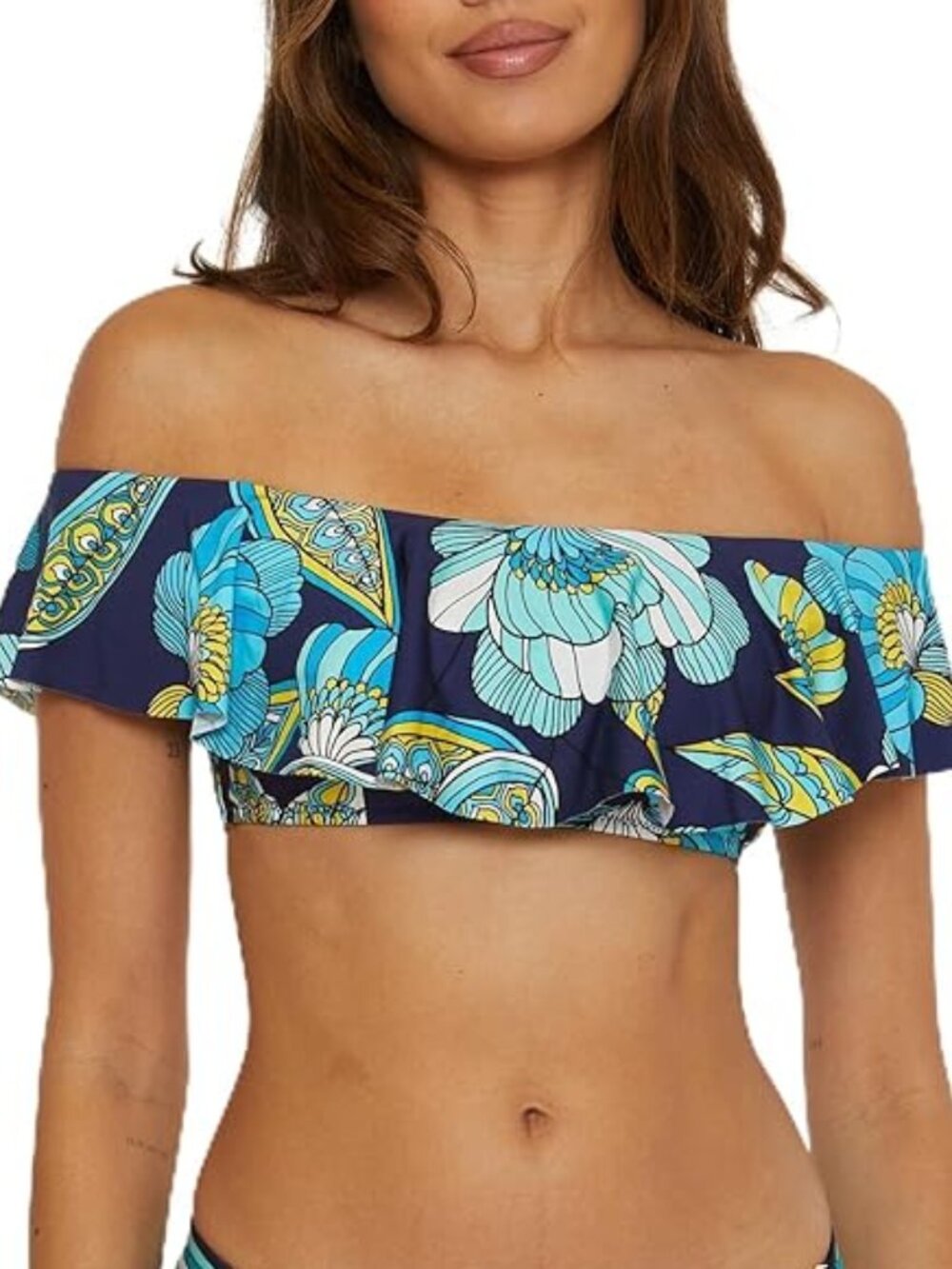 Trina Turk 'Pirouette' Off-The-Shoulder Bandeau Bikini Top, Multicolor